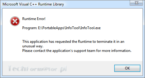 Nero Info Tool - Runtime Error